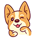 Winking dog icon