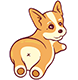 Playful dog icon